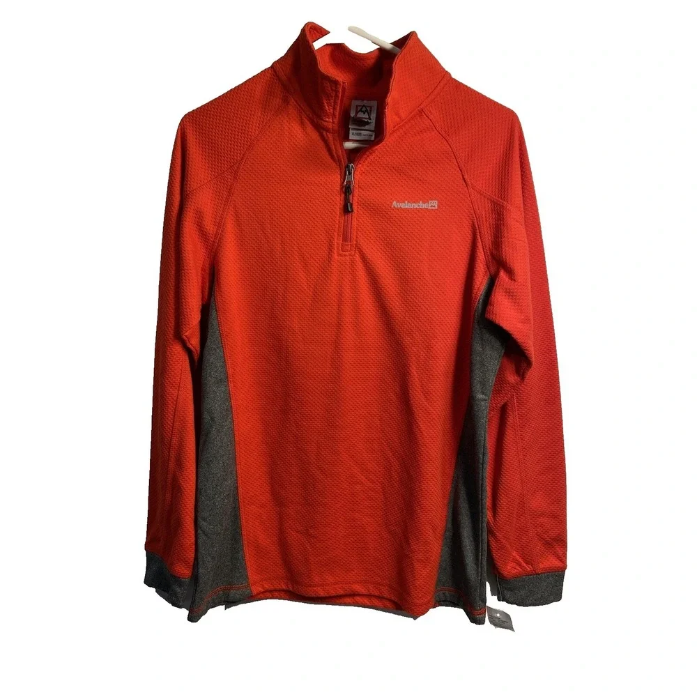 avalanche boys long sleeve pullover quarter zip sweatshirt sweater size XL 18 20